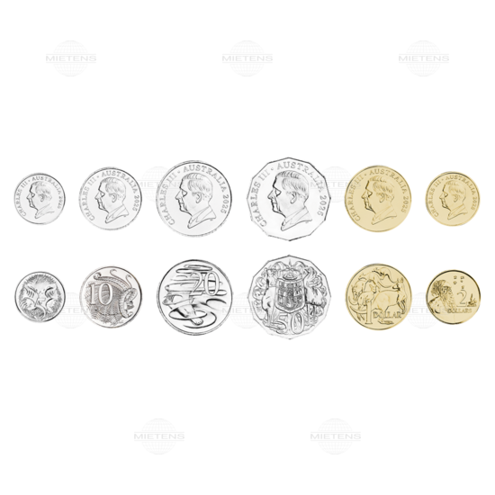 Australien (Parlamentarische Monarchie) 5, 10, 20, 50 Cents, 1, 2 Dollars (72556)
