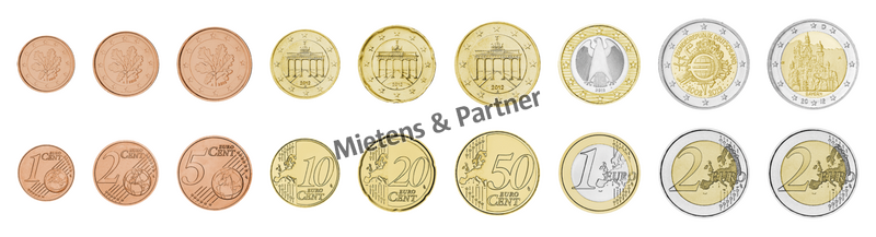 Deutschland (Bundesrepublik) 1, 2, 5, 10, 20, 50 Euro Cent, 1, 2, 2 Euro (66597)