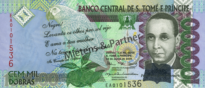 Sao Tome und Principe (Demokratische Republik) 100.000 Dobras (03418)