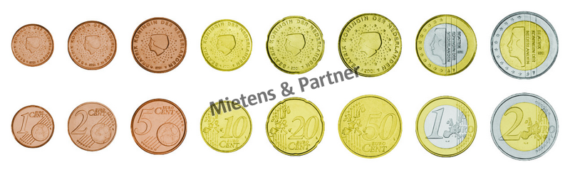 Niederlande (Konstitutionelle Monarchie) 1, 2, 5, 10, 20, 50 Euro Cent, 1, 2 Euro (06330)