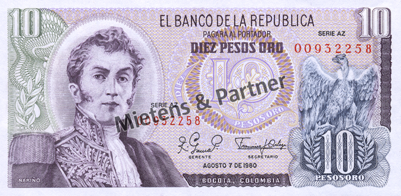 Kolumbien (Republik) 10 Pesos Oro (04539)