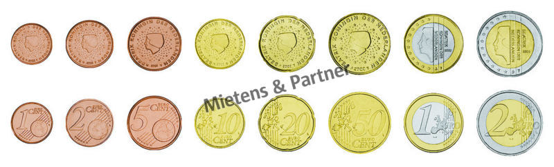 Niederlande (Konstitutionelle Monarchie) 1, 2, 5, 10, 20, 50 Euro Cent, 1, 2 Euro (06239)