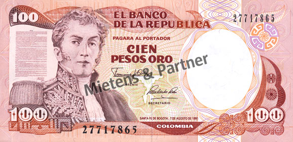 Kolumbien (Republik) 100 Pesos Oro (04537)