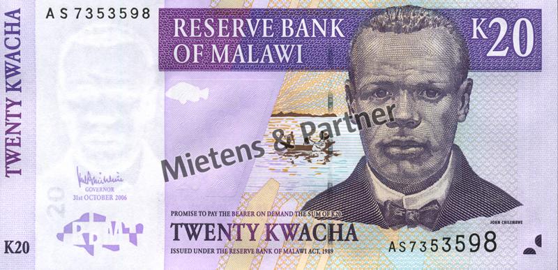 Malawi (Republik) 20 Kwacha (03884)