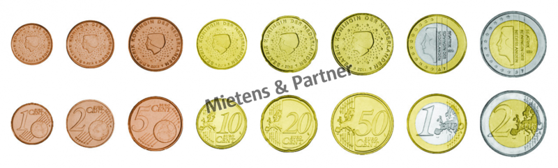 Niederlande (Konstitutionelle Monarchie) 1, 2, 5, 10, 20, 50 Euro Cent, 1, 2 Euro (31731)