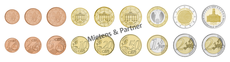 Deutschland (Bundesrepublik) 1, 2, 5, 10, 20, 50 Euro Cent, 1, 2, 2 Euro (61653)