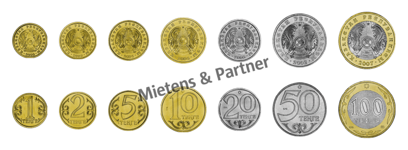 Kasachstan (Republik) 1, 2, 5, 10, 20, 50, 100 Tenge (09522)
