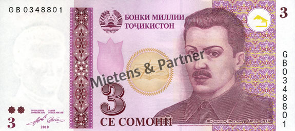 Tadschikistan (Republik) 3 Somoni (02910)