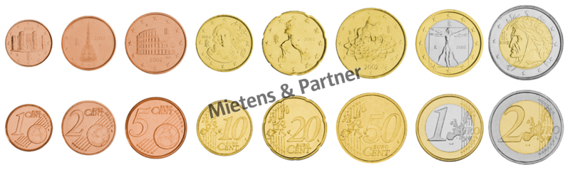 Italien (Parlamentarische Republik) 1, 2, 5, 10, 20, 50 Euro Cent, 1, 2 Euro (06819)