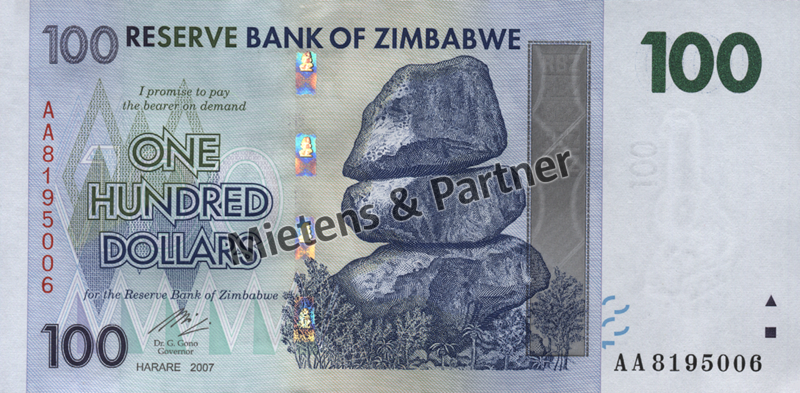 Simbabwe (Republik) 100 Dollars (03823)