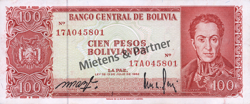 Bolivien (Republik) 100 Pesos Bolivianos (04778)