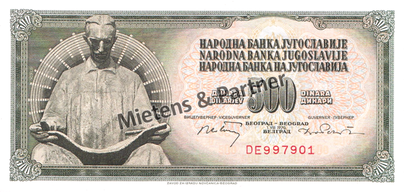 Jugoslawien (Sozialistische Föderative Republik) 500 Dinara (40051)
