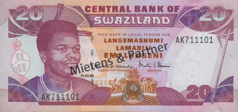 Swasiland (Königreich) 20 Emalangeni (03943)