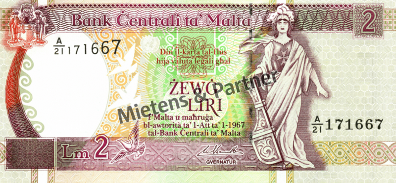 Malta (Parlamentarische Republik) 2 Lire (02468)