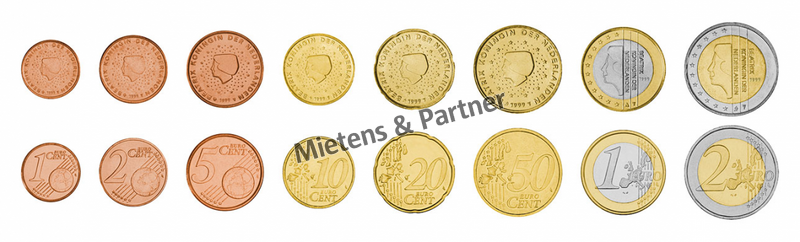 Niederlande (Konstitutionelle Monarchie) 1, 2, 5, 10, 20, 50 Euro Cent, 1, 2 Euro (06353)