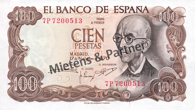 Spanien (Dritte Republik) 100 Pesetas (02392)