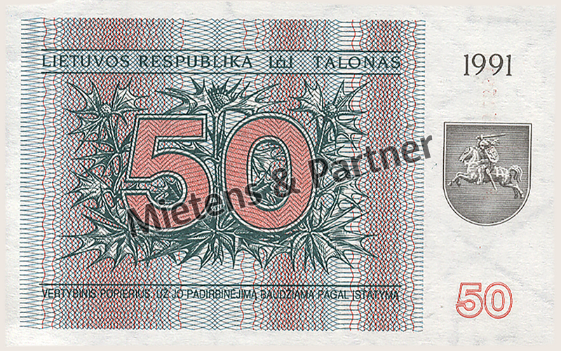 Litauen (Parlamentarische Republik) 50 Talonas (02521)