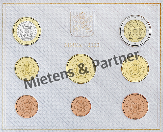 Vatikanstadt (Absolute Wahlmonarchie) 1, 2, 5, 10, 20, 50 Euro Cent, 1, 2 Euro (63404)