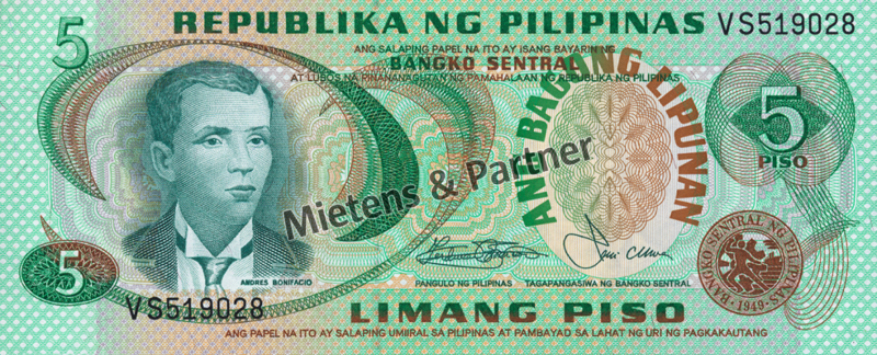 Philippinen (Vierte Philippinische Republik) 5 Piso (05433)