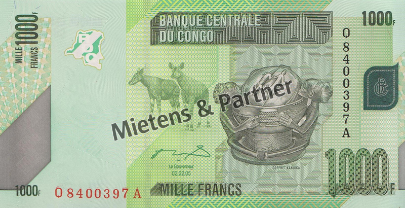Kongo (Demokratische Republik) 1.000 Francs (32918)