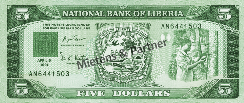 Liberia (Republik) 5 Dollars (49927)