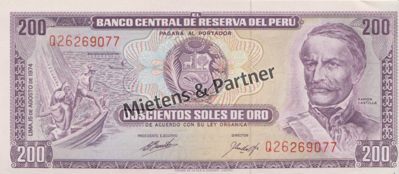Peru (Republik) 200 Soles de Oro (40004)