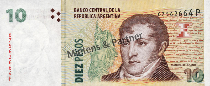 Argentina (Republic) 10 Pesos (43602)