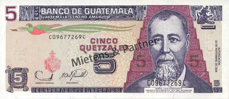 Guatemala (Republic) 5 Quetzales (04108)