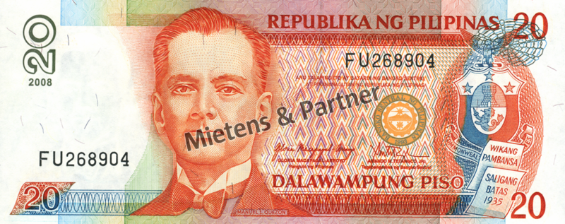 Philippines (Fifth Philippine Republic) 20 Piso (05453)