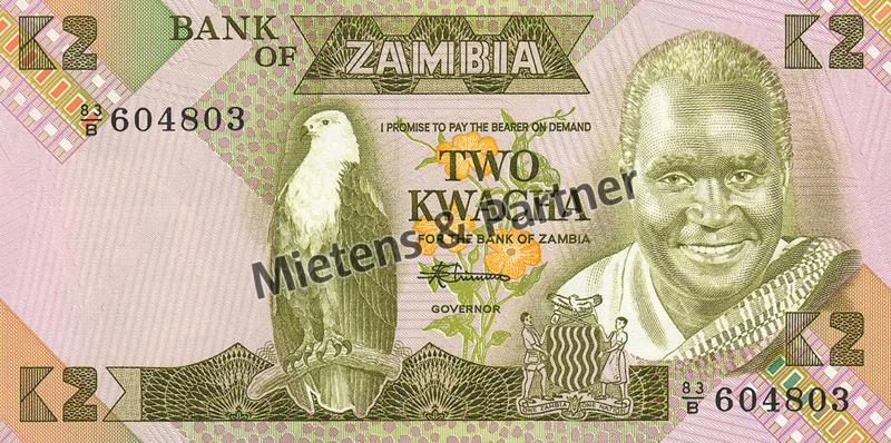 Zambia (Second Republic) 2 Kwacha (03774)