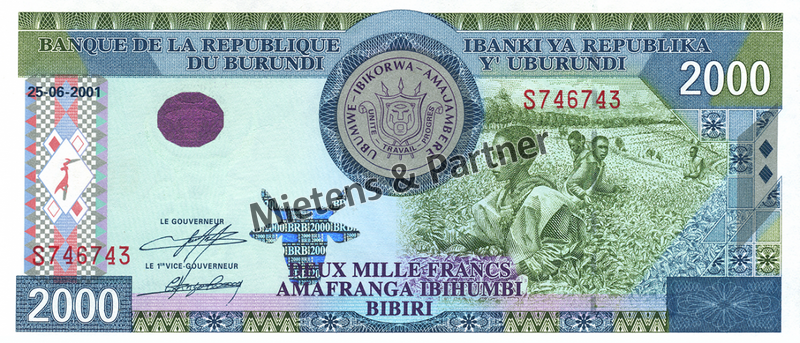 Burundi (Republic) 2.000 Francs (03535)