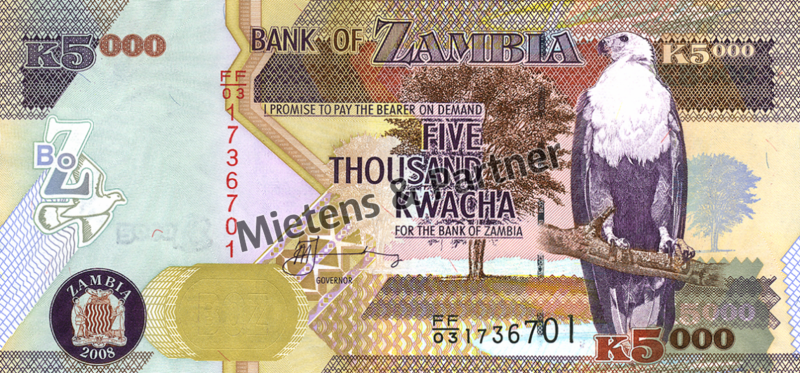 Zambia (Third Republic) 5.000 Kwacha (03792)