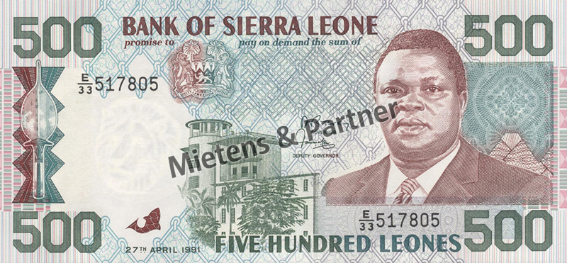 Sierra Leone (Republic) 500 Leones (50412)