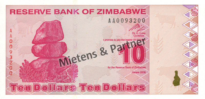 Zimbabwe (Republic) 10 Dollars (03856)