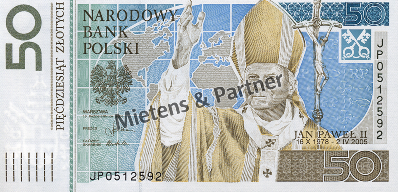 Poland (Parliamentary Republic) 50 Zlotych Pope John Paul II (02534)
