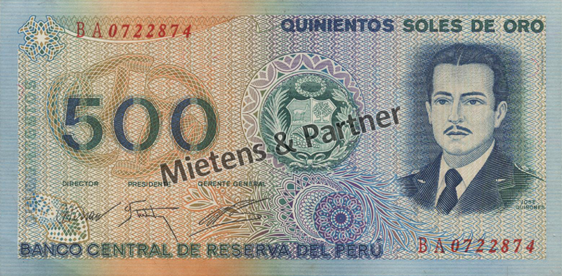 Peru (Republic) 500 Soles de Oro (42620)