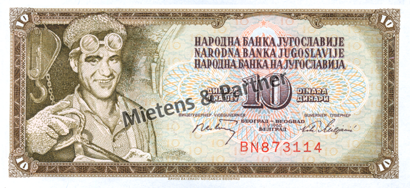 Yugoslavia (Socialist Federal Republic) 10 Dinara (03015)