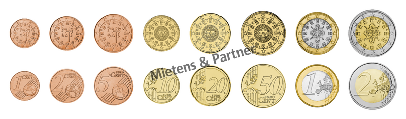 Portugal (Republic) 1, 2, 5, 10, 20, 50 Euro Cent, 1, 2 Euro (22806)