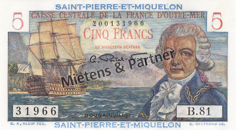 Saint Pierre and Miquelon (French Overseas Territory) 5 Francs (51725)