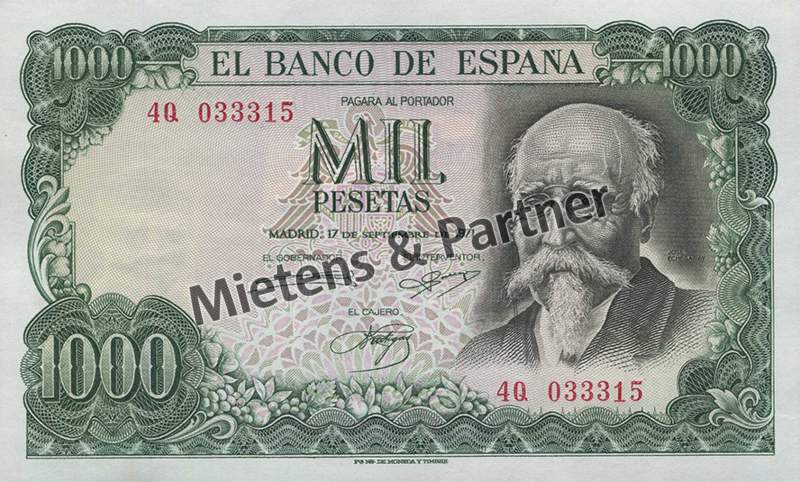 Spain (Third Republic) 1.000 Pesetas (37190)