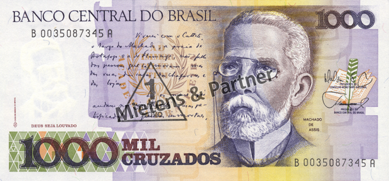 Brazil (Federal Republic) 1 Cruzado Novo on 1.000 Cruzados (04710)