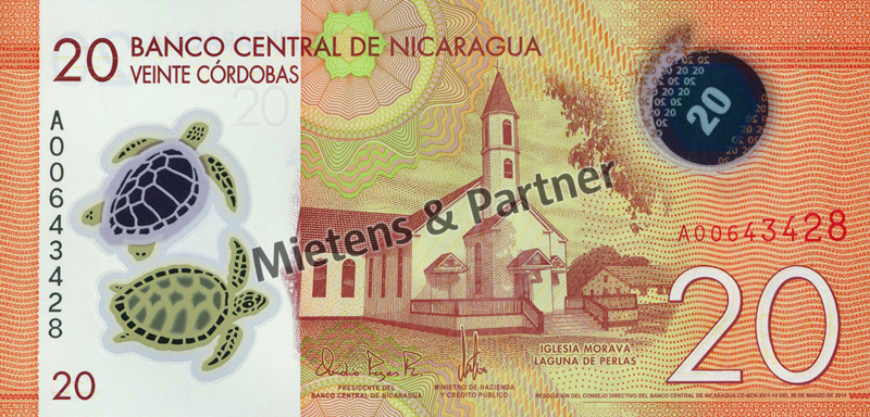 Nicaragua (Republic) 20 Cordobas (42911)