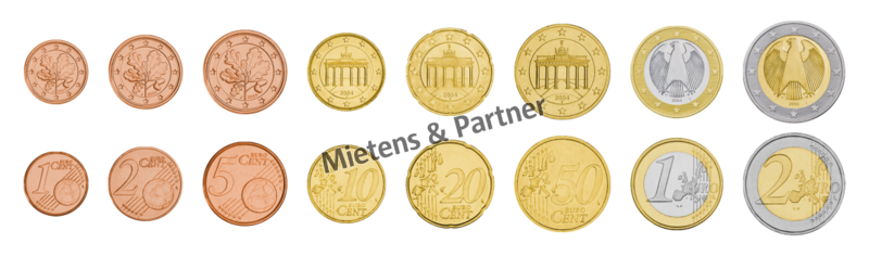 Germany (Federal Republic) 1, 2, 5, 10, 20, 50 Euro Cent, 1, 2 Euro (06575)