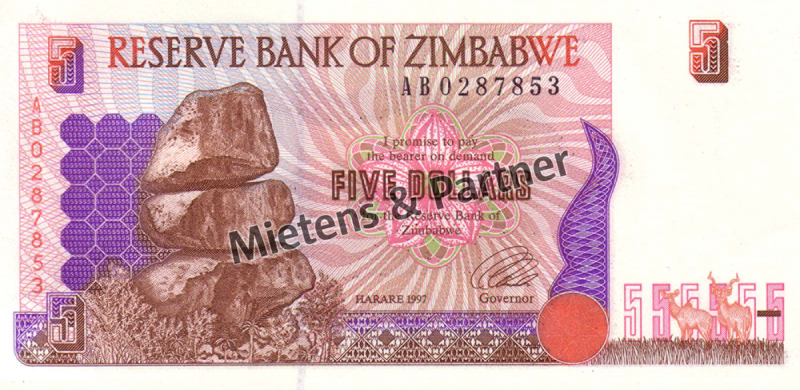 Zimbabwe (Republic) 5 Dollars (03802)