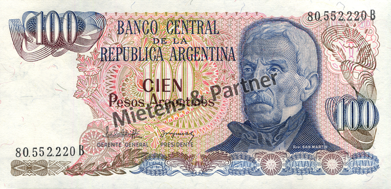 Argentina (Republic) 100 Pesos Argentinos (29816)