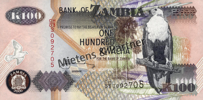 Zambia (Third Republic) 100 Kwacha (03790)