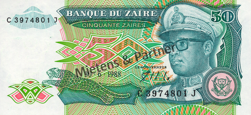 Zaire - Congo (Republic) 50 Zaires (03454)