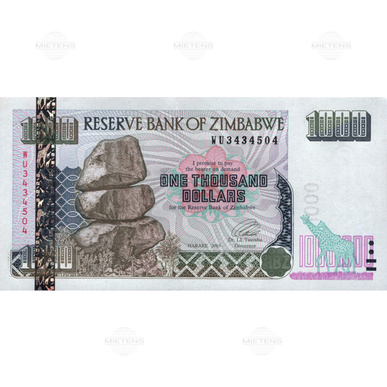 Zimbabwe (Republic) 1.000 Dollars (49924) - 1