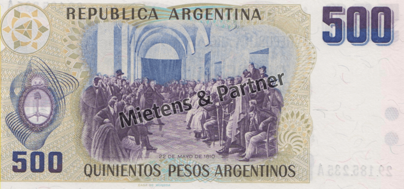 Argentina (Republic) 500 Pesos Argentinos (33956) - 2