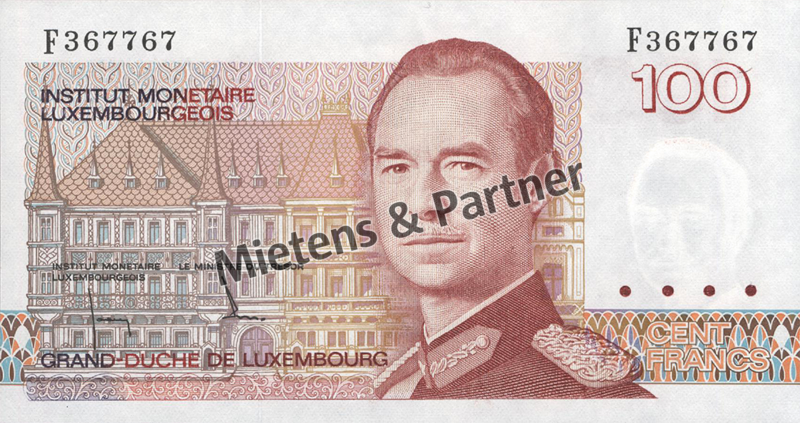 Luxembourg (Parliamentary Monarchy) 100 Francs (54523)